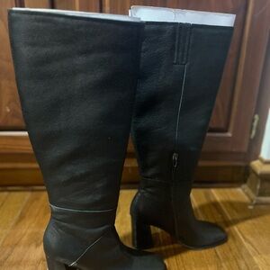 Black Knee-High Leather Boots Dolce Vita Sz 8